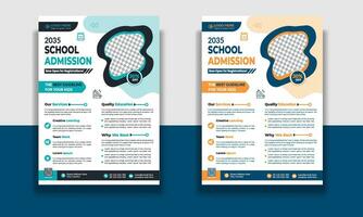 Kids Education Flyer Template, Admission flyer template, brochure layout School Admission Open Flyer Design Template Vector Education poster, Kids back to school education flyer.