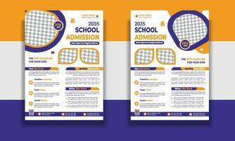 Kids Education Flyer Template, Admission flyer template, brochure layout School Admission Open Flyer Design Template Vector Education poster, Kids back to school education flyer.