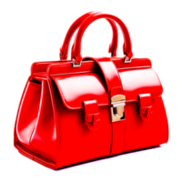 rosso formale mano Borsa ai generativo png