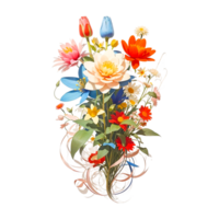 HD fleurs de divers couleurs ai génératif png