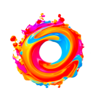 A colorful circle ai generative png