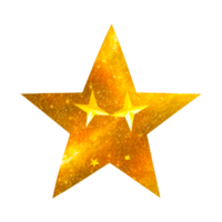 Navidad oro estrella transparente ai generativo png