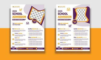 Kids Education Flyer Template, Admission flyer template, brochure layout School Admission Open Flyer Design Template Vector Education poster, Kids back to school education flyer.