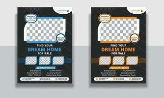 Real Estate Flyer, Corporate Real Estate Template, Unique Flyer Design, Vector Flyer, Print Ready Template, Home Selling Advertisement, Editable Home sale Flyer Template.