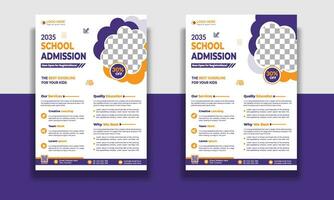 Kids Education Flyer Template, Admission flyer template, brochure layout School Admission Open Flyer Design Template Vector Education poster, Kids back to school education flyer.