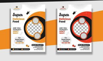 Fast Food Flyer Design Template cooking, restaurant menu, food ordering, Pizza, Burger, French fries and Soda. Vector illustration for poster, flyer, cover, menu, brochure.