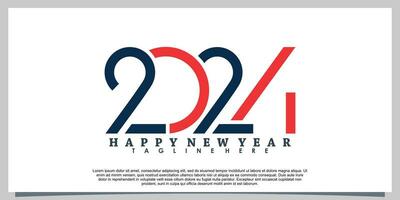 2024 happy new year logo design 2024 number design vector illustration