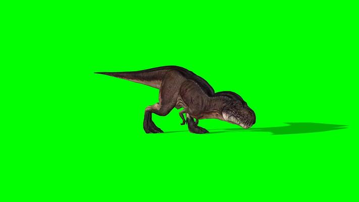 Keying A Group Of Dinosaurs Running On Green Screen Composite