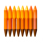 8 similar yellow pencils ai generative png