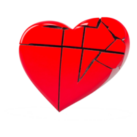 Broken heart Love ai generative png