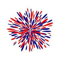 Explosion effect of random radial blue and red lines on a white background. Floral abstract modern circular pattern. Vector. vector