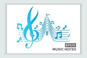 music scale or music note sign or symbol. musical scale icons element vector for banner material, background.