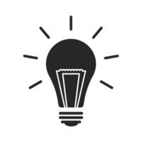 light bulb icon can be used for applications or websites vector