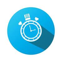 Time icon with a white background, Clock symbol, Stopwatch sign, vector illustration element