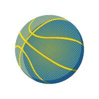 Basketball blue with a yellow ball for sports on a white background. Vector. vector