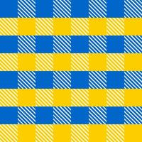 Checkered seamless pattern. Blue and yellow squares for modern fabrics, textiles, wrapping decorative paper. Vector. vector