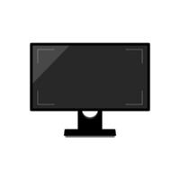 Monitor with a blank and isolated screen with a white background. mock-up template design, vector illustration elements.