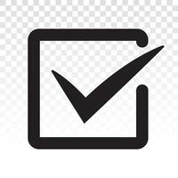 checkmark confirm or checkbox line art icon for apps and websites vector