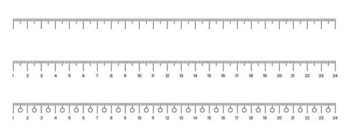 Measure centimeter and millimeter scale with numbers for ruler. vector