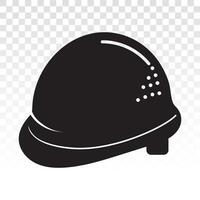 cabeza protector o la seguridad casco o construcción casco vector plano icono