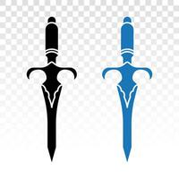 Dagger or short knife for throwing flat icon for apps and websites vector