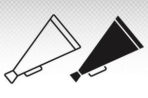 Retro old megaphone flat icon for apps and websites vector