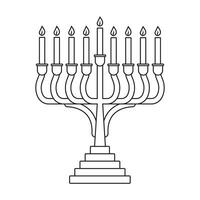 candle holder icon with burning candle for app or website vector