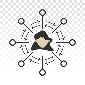 people connection icon , partnership network sign, relationship symbol for apps or website. vector