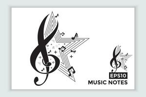 music scale or music note sign or symbol. musical scale icons element vector for banner material, background.