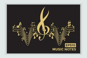 music scale or music note sign or symbol. musical scale icons element vector for banner material, background.