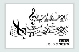 music scale or music note sign or symbol. musical scale icons element vector for banner material, background.