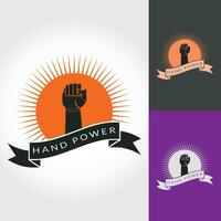 hand power logo design, fist-vector vector