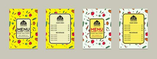 world vegan day menu vector