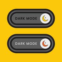 oscuro modo icono o día modo. el concepto interruptores a oscuro o noche o día modo. vector