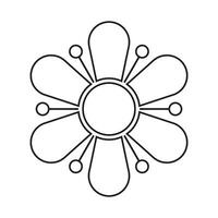 Flower icons in a trendy flat style isolated with a white background. Can be used for coloring book elements. Vector illustration.