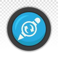 Past edit or editing history - flat icon for apps and websites vector