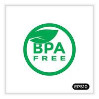 BPA free labels vector