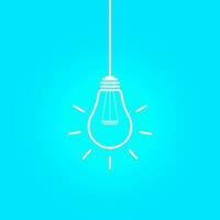 hanging light bulb icon can be used for applications or websites vector