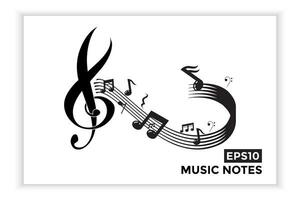 music scale or music note sign or symbol. musical scale icons element vector for banner material, background.