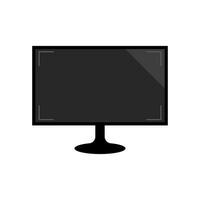 monitor con un blanco y aislado pantalla con un blanco antecedentes. Bosquejo modelo diseño, vector ilustración elementos.