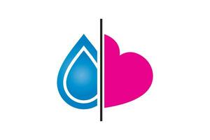 Water love icon. water drop sign. vector illustration elements