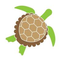 Green sea turtle or marine turtle flat icons for apps and websites vector