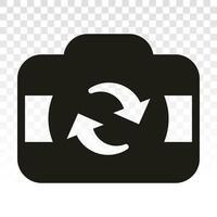 Change or switch camera icon for apps or website vector