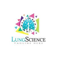 lung logo design, science healthcare and medical icon -vector vector