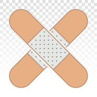 sticking plaster or bandage flat color icon for app and website vector