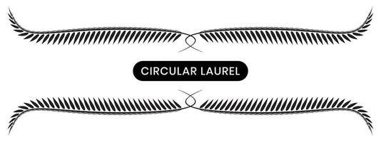Black laurel wreath with a white background. vector