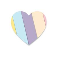 heart icons isolated with pastel paper style can be used for applications or websites vector