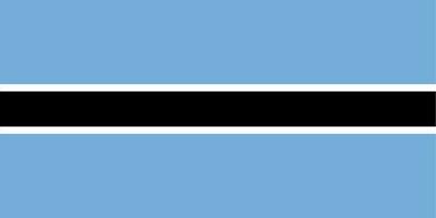 Botswana national flag with official colors. vector