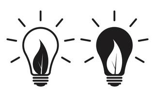 Eco-friendly light bulb icon can be used for applications or websites vector