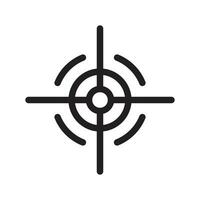 Target icon in vector shape with a white background